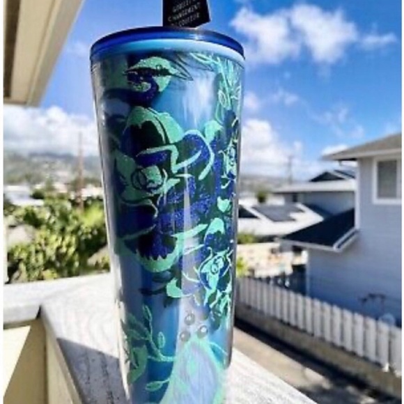 Starbucks Color Change Cup Green Enchanted Forest Tumbler Iridescent Venti NWT - Picture 7 of 11